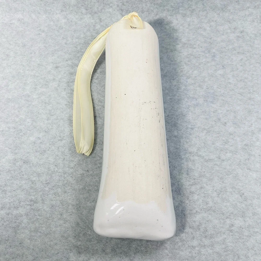 Studio Art Pottery Wall Pocket Vase Floral Hand Painted Iris 9.5” Ribbon Hanger‎